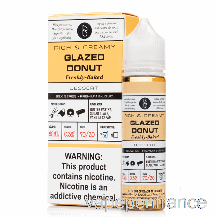 Beignet Glacé - Série Bsx - Stylo Vape 60 Ml 6 Mg